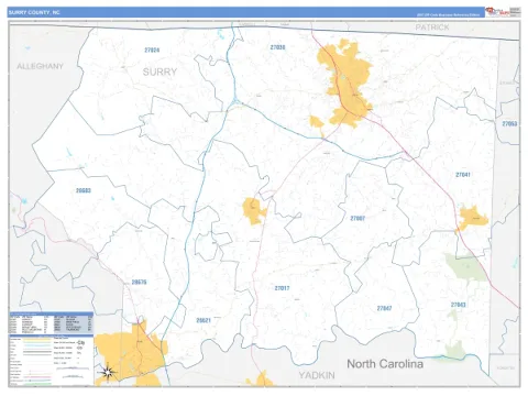 Surry County, NC map