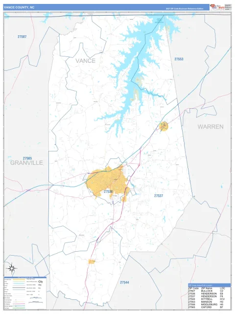Vance County, NC map