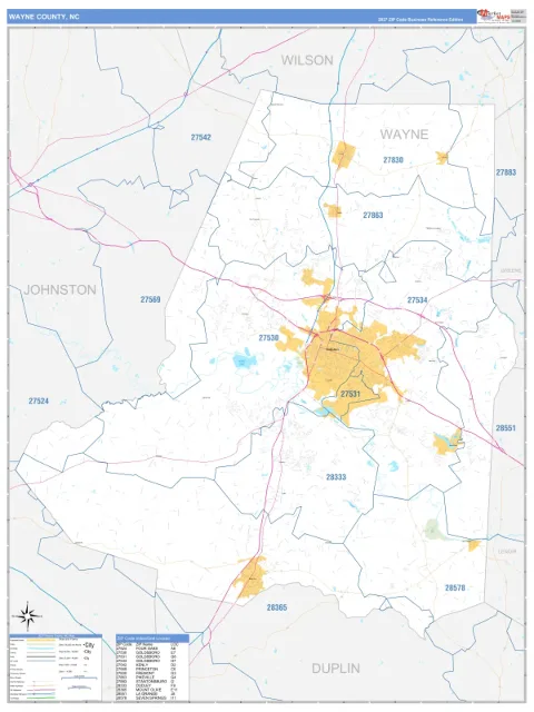 Wayne County, NC map