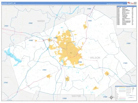 Wilson County, NC map