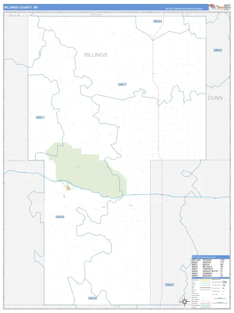 Billings County, ND map