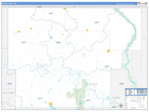 Burke County, ND map