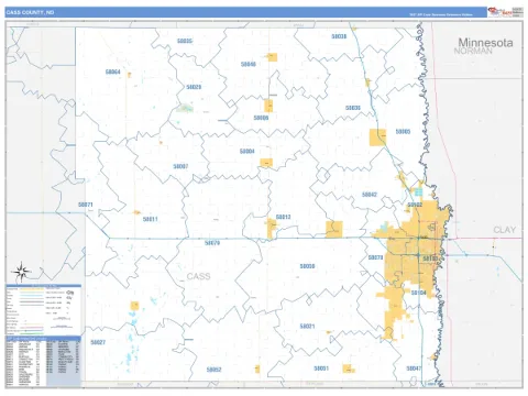 Cass County, ND map