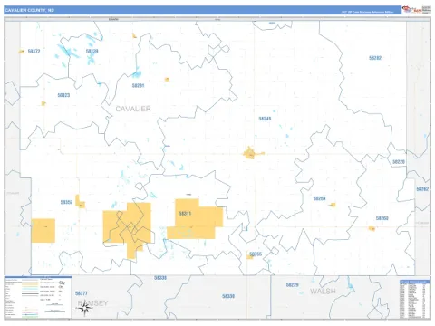 Cavalier County, ND map