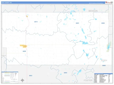 Eddy County, ND map