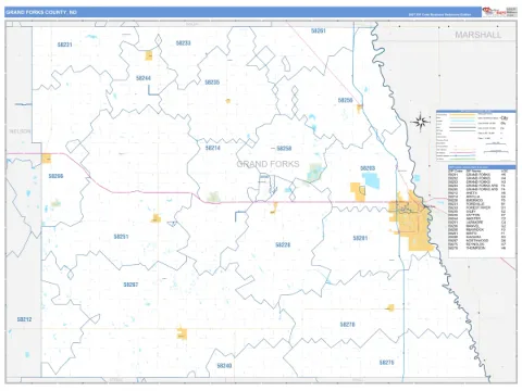 Grand Forks County, ND map