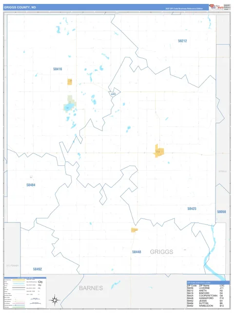 Griggs County, ND map