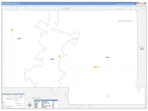 Hettinger County, ND map