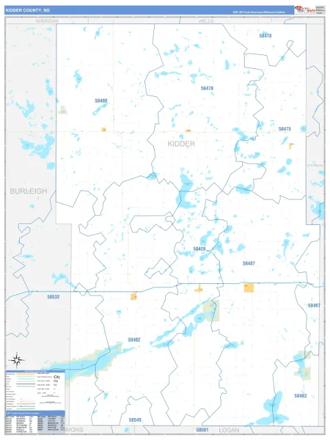 Kidder County, ND map