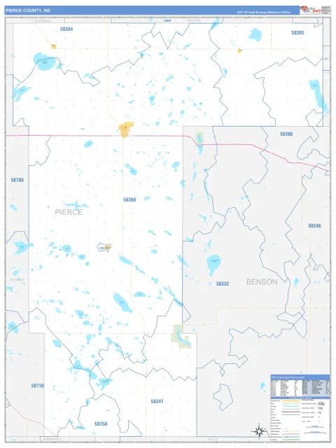 Pierce County, ND map
