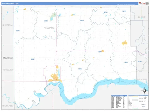 Williams County, ND map