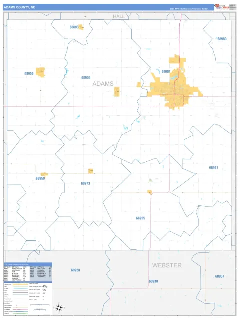Adams County, NE map