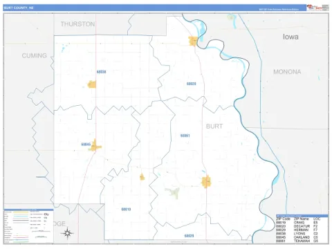Burt County, NE map