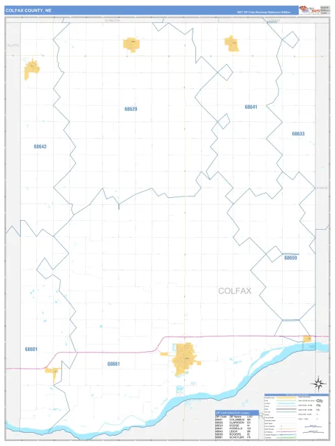 Colfax County, NE map