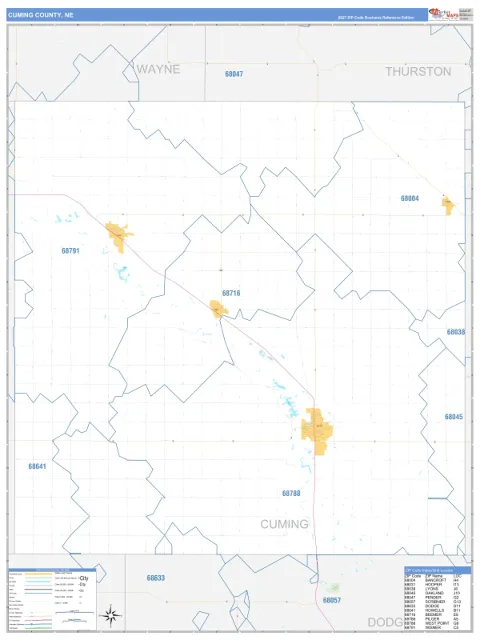 Cuming County, NE map
