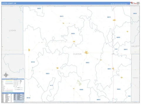 Custer County, NE map