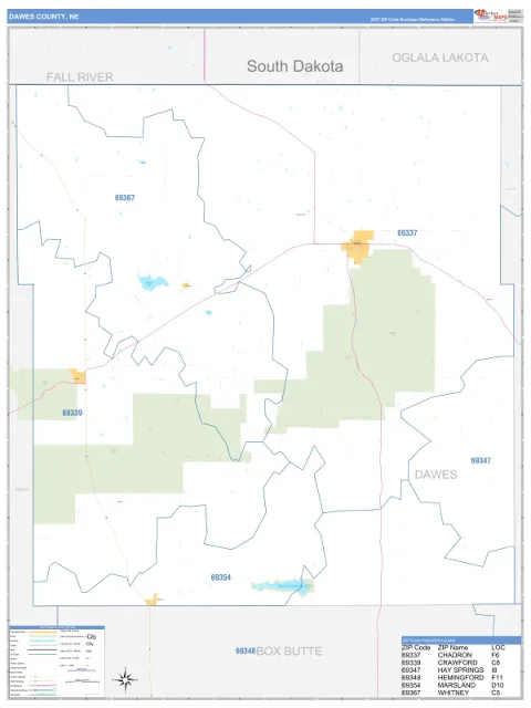 Dawes County, NE map