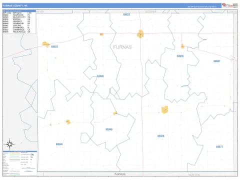 Furnas County, NE map
