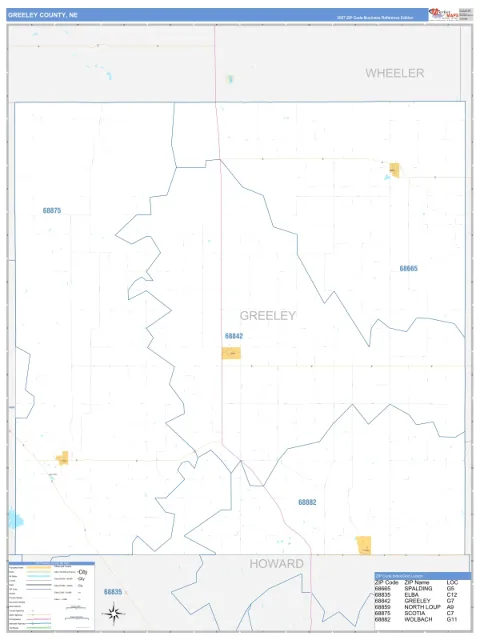 Greeley County, NE map