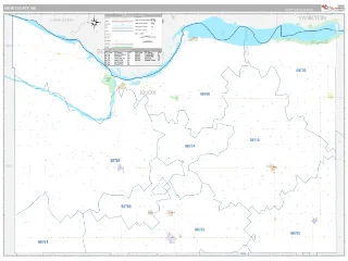 Knox County, NE Classic style ZIP Code wall map