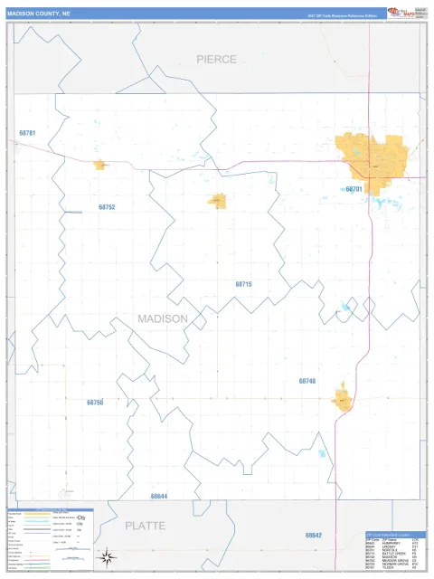 Madison County, NE map