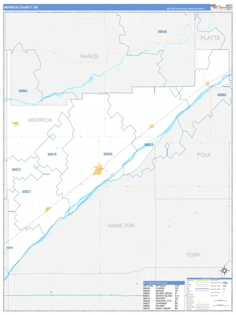 Merrick County, NE map