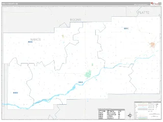 Nance County, NE Classic style ZIP Code wall map