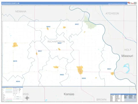 Richardson County, NE map