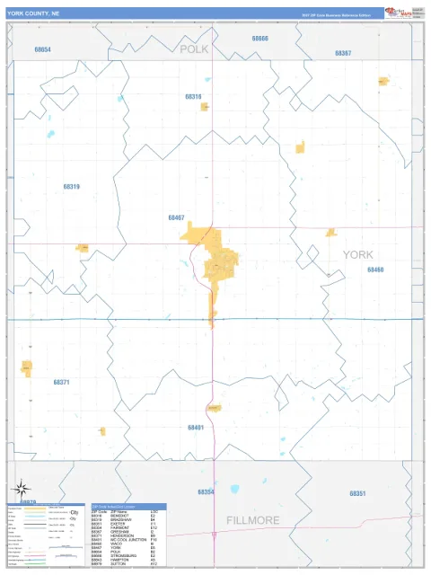 York County, NE map