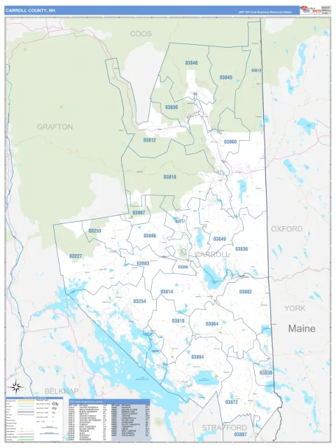 Carroll County, NH map