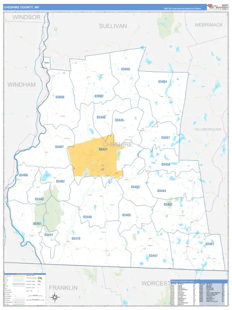 Cheshire County, NH map