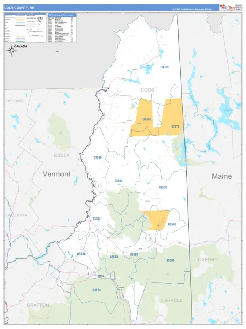 Coos County, NH map