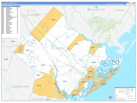 Atlantic County, NJ map