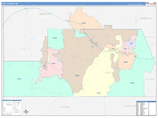 Cibola County, NM ColorCast style ZIP Code wall map