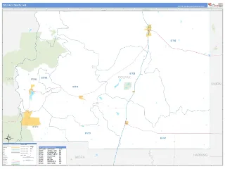 Colfax County, NM Business Reference style ZIP Code wall map