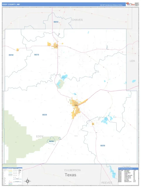 Eddy County, NM map