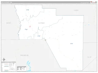 Harding County, NM Classic style ZIP Code wall map