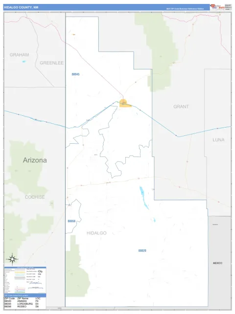 Hidalgo County, NM map