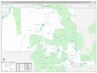 Rio Arriba County, NM Classic style ZIP Code wall map