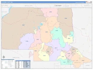 Rio Arriba County, NM ColorCast style ZIP Code wall map