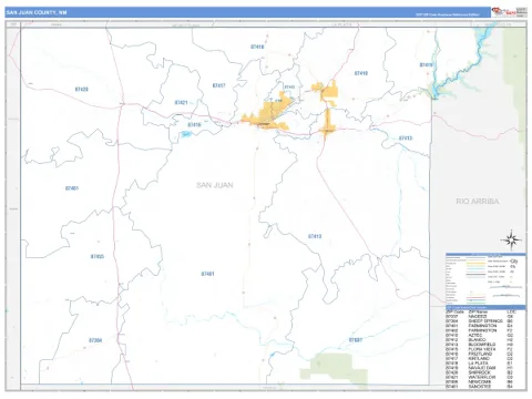 San Juan County, NM map