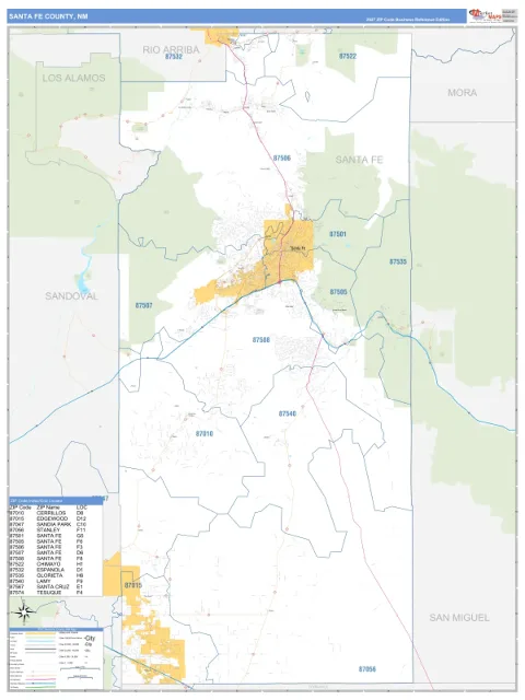 Santa Fe County, NM map