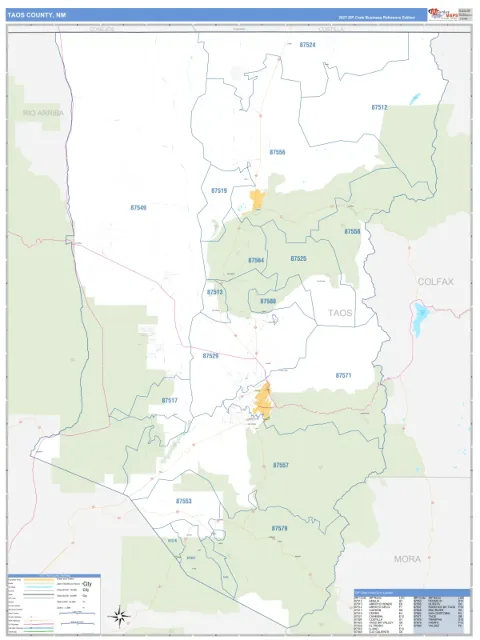 Taos County, NM map