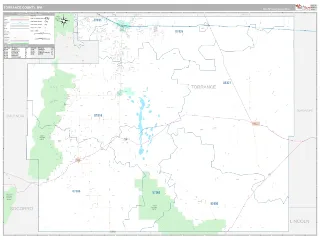 Torrance County, NM Classic style ZIP Code wall map