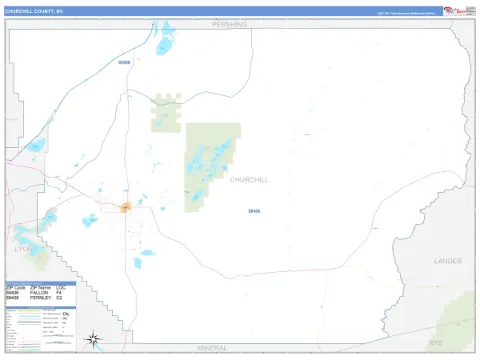 Churchill County, NV map