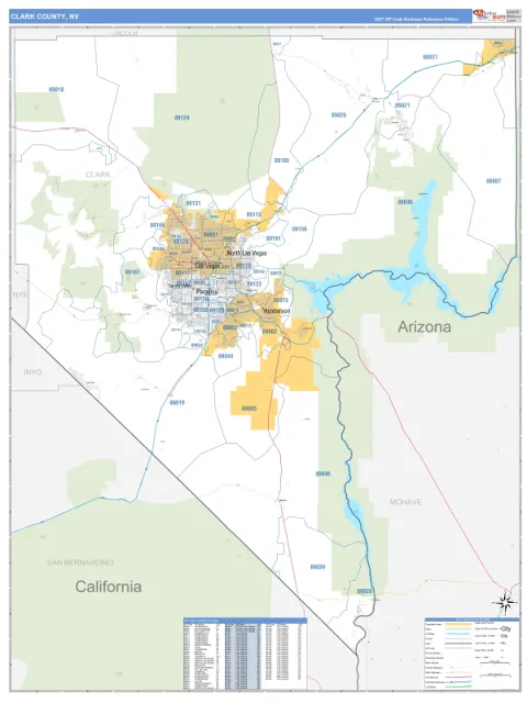 Clark County, NV map