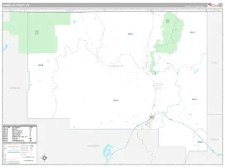 Humboldt County, NV Classic style ZIP Code wall map