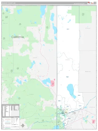 Washoe County, NV Classic style ZIP Code wall map
