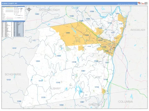 Albany County, NY map