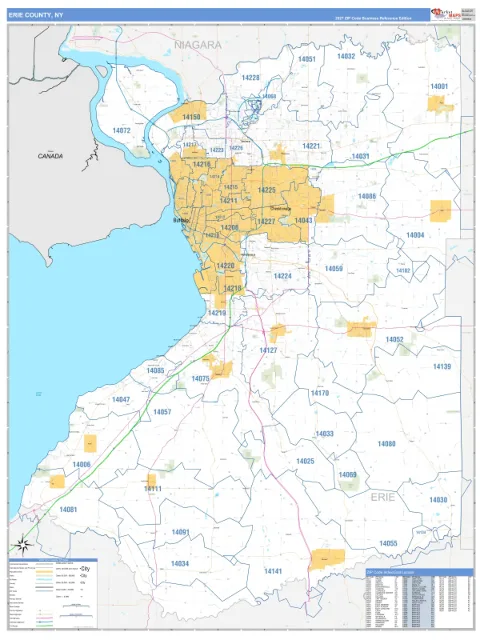 Erie County, NY map